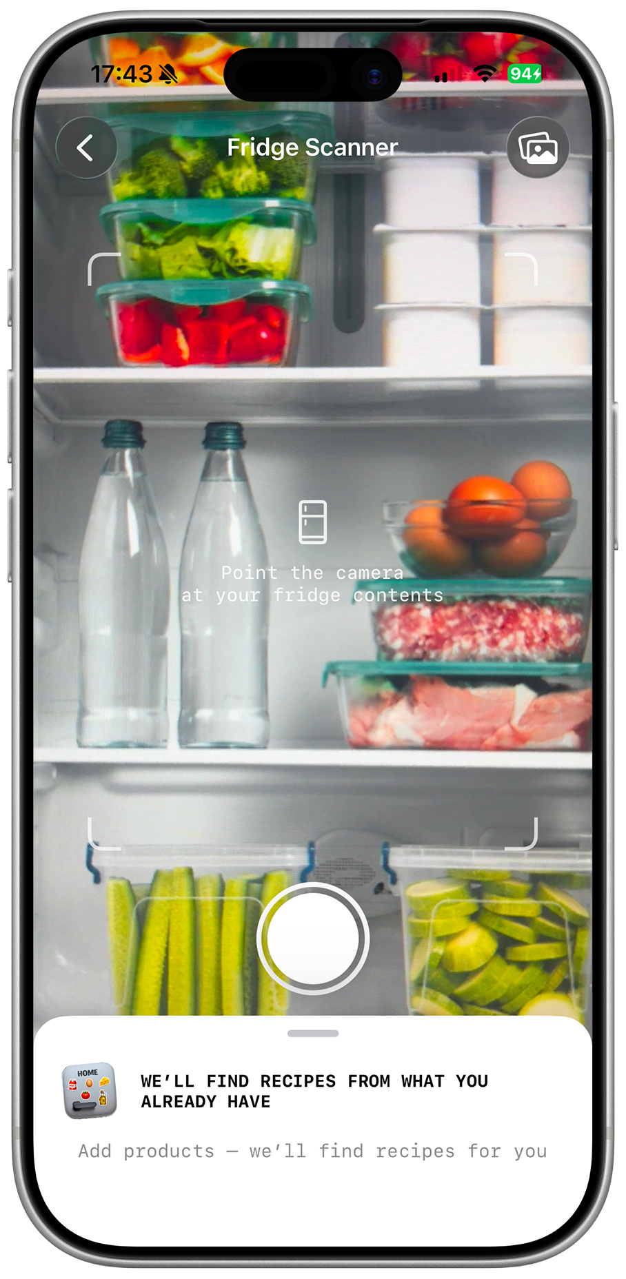 What to Eat Fridge Scanner Screenshot